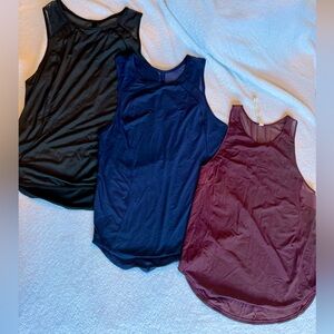 [Lululemon] Sculpt Tank BUNDLE OF 3 Black, Navy, and Burguundy size 8